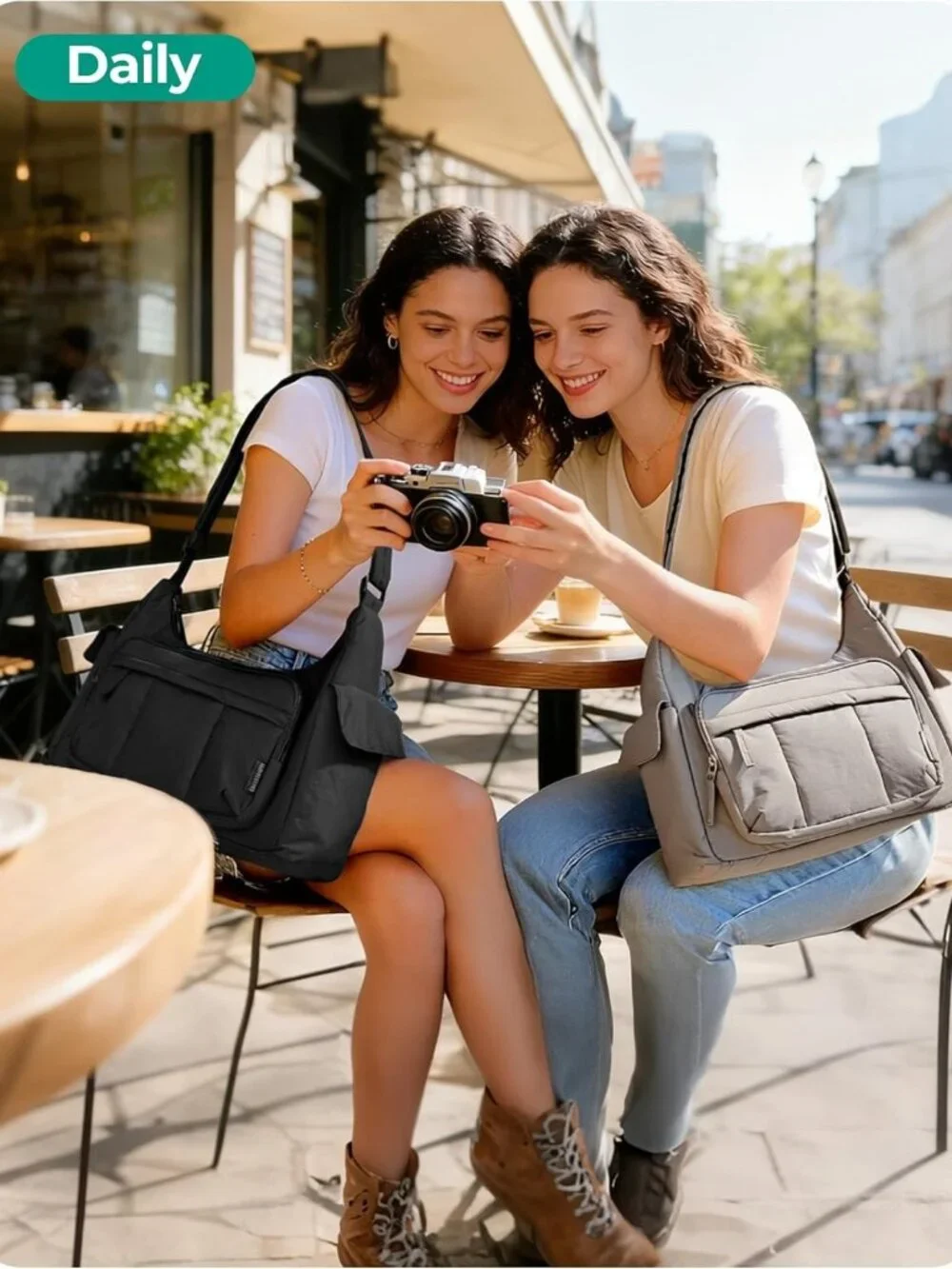 Puffy 2-in-1 Camera Bag & Everyday Shoulder Bag for Photographers - Stylish
